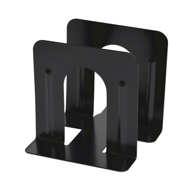 Metal Library Bookends Book Support Organizer Nonskid Heavy Gauge Steel Black Metal Library Bookends Book Support Organizer Nonskid Heavy Gauge Steel Black